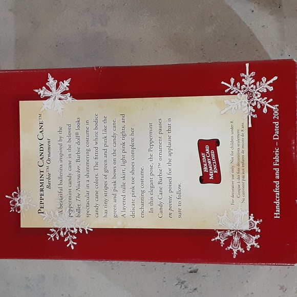 Peppermint Candy Cane, Barbie, 5", Posed en pointe, Ornament dated 2004 - Picture 2 of 6